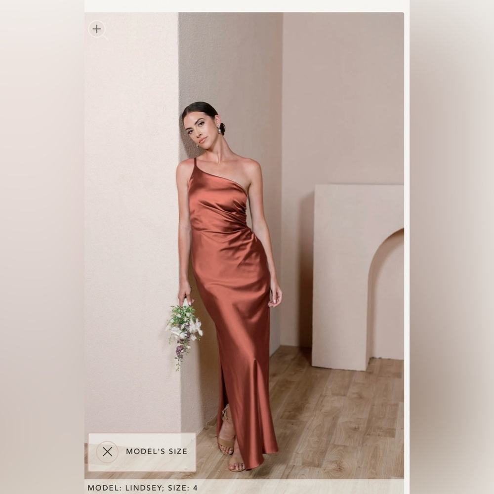 Revelry Jade Satin Dress
